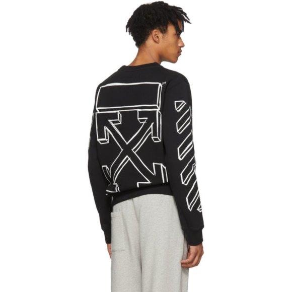 Off-White Black Diagonal Marker Arrows Sweatshirt (XS) - Picture 2 of 4